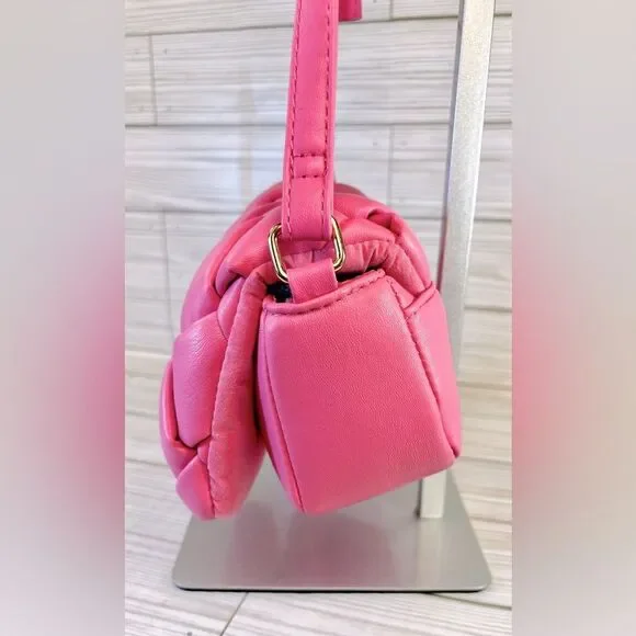 029- Primark Pink Quilted Crossbody Bag - Picture 3 of 12